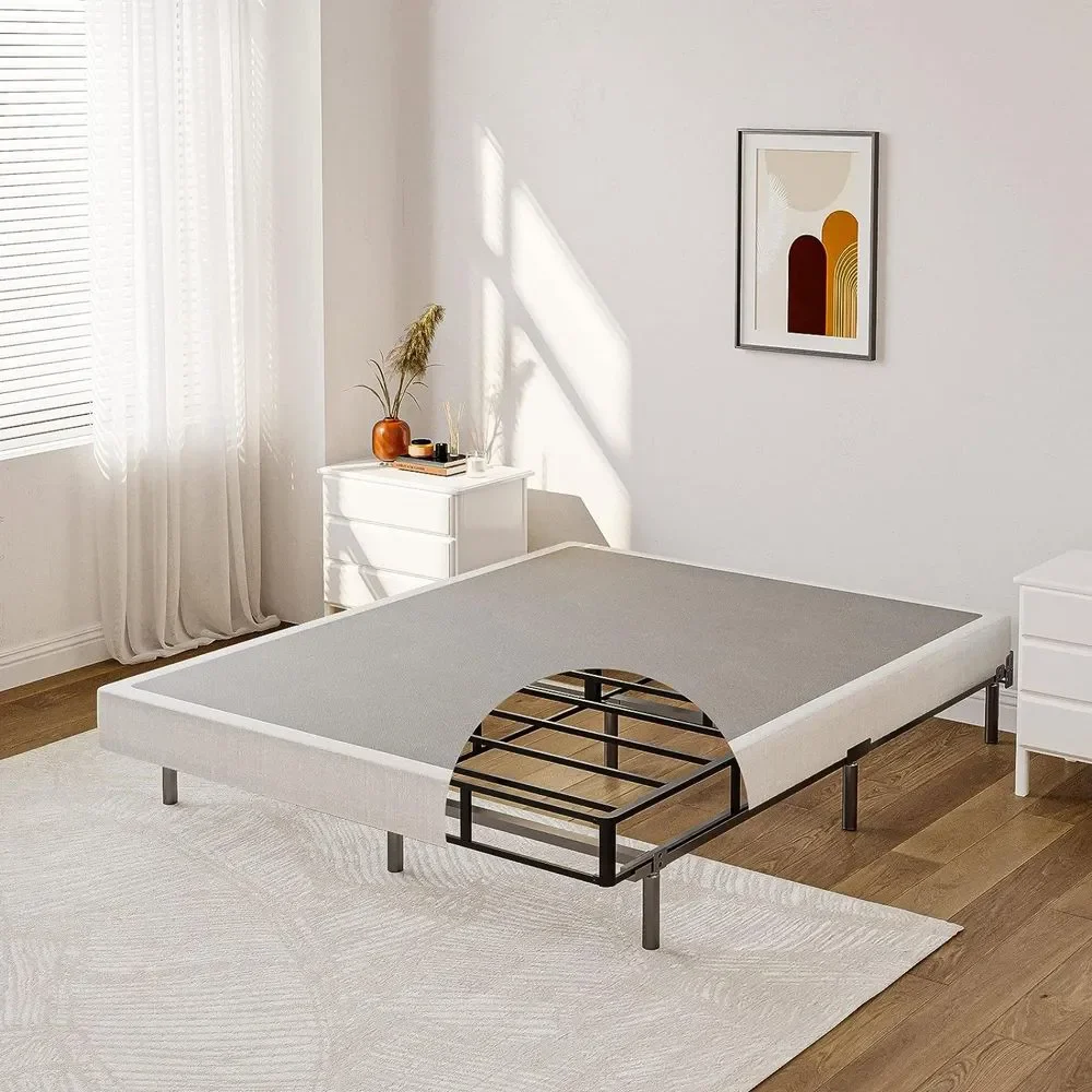 Aardhen 9 Inch High Profile California King Box Spring Strong Metal Frame